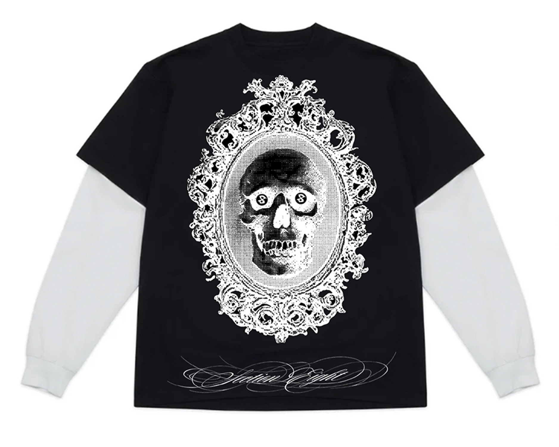 FACE DEATH IN THE MIRROR (2-tone Black/White)