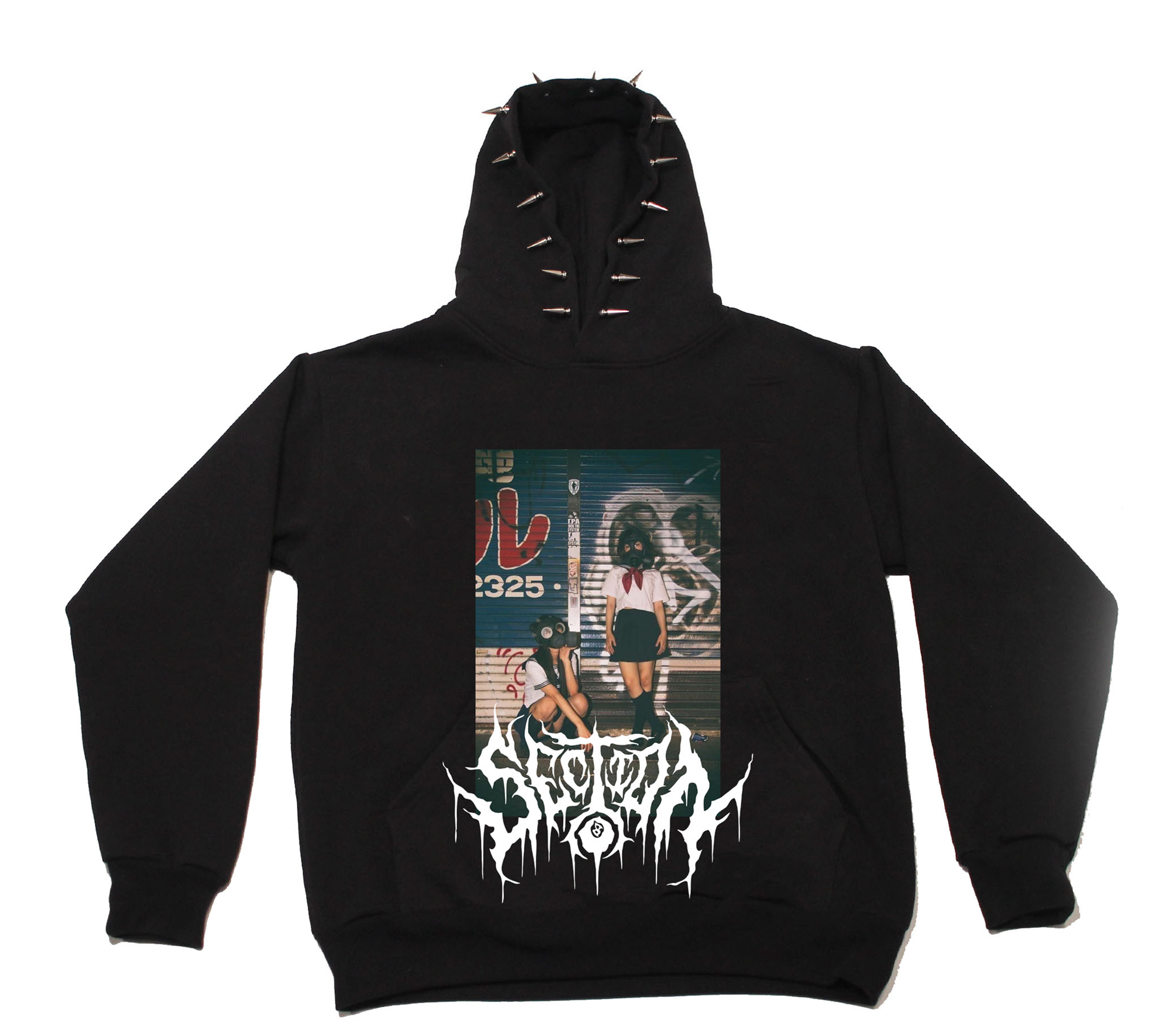 GAS MASK GIRLS (SPIKE HOODIE)