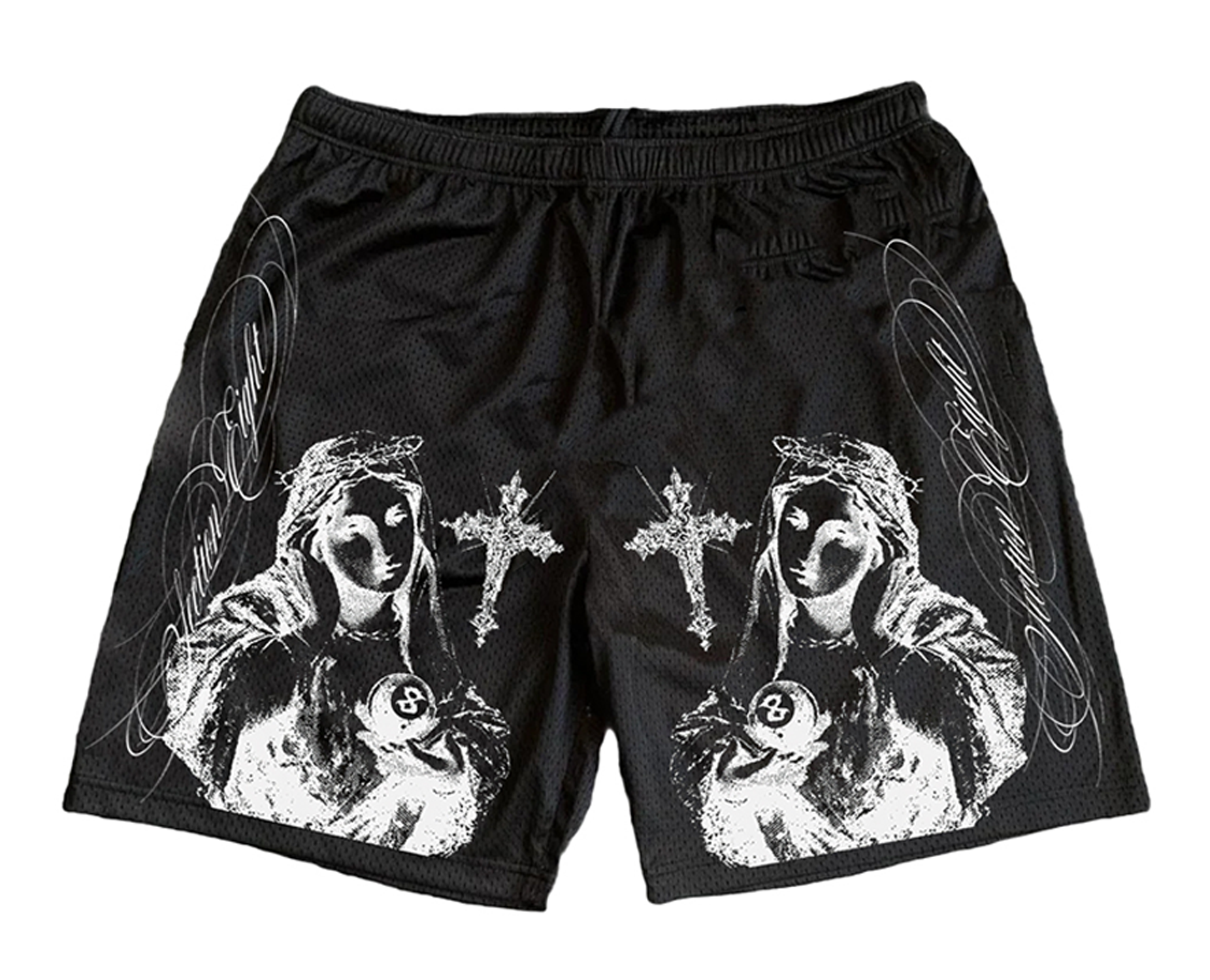 SAD VIRGIN MARY (Black Mesh short)