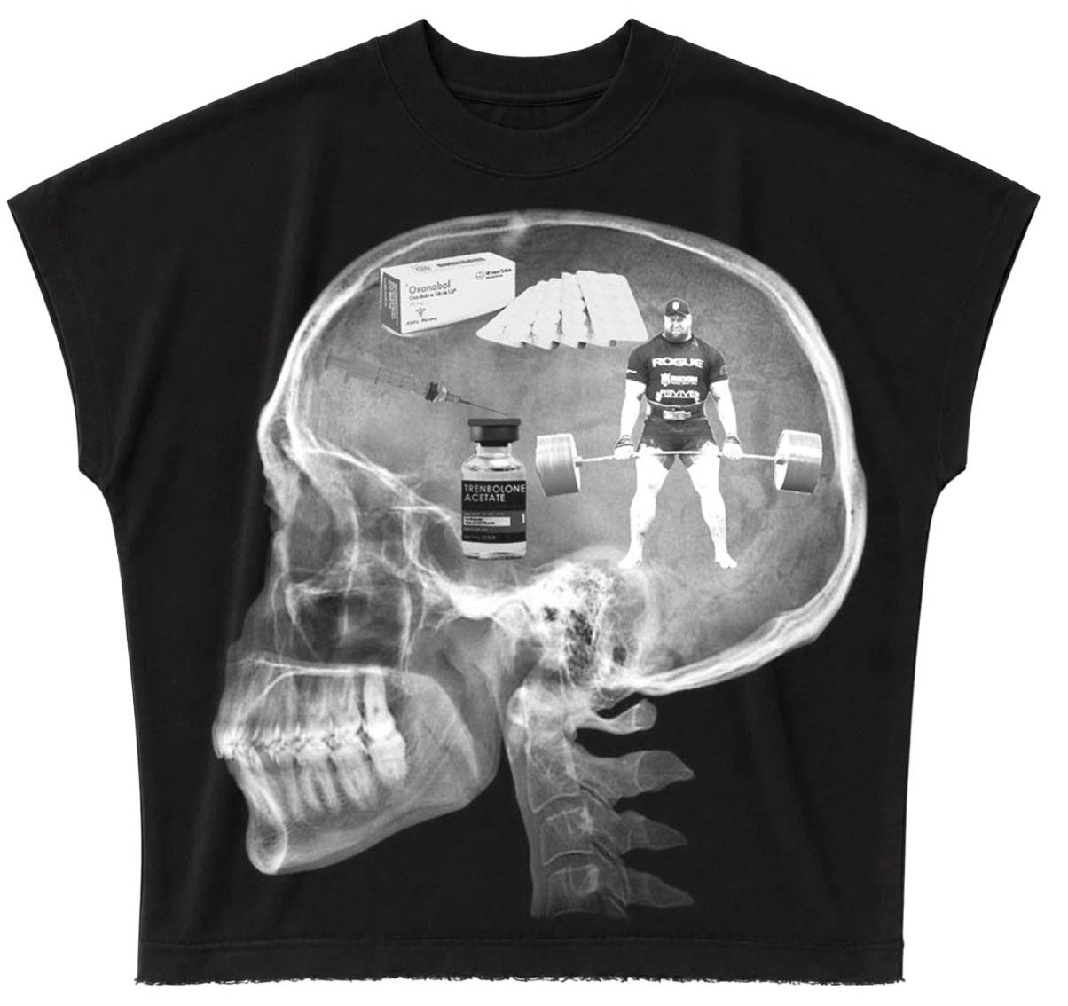 GYM X-Ray HEAD (black Cut Off Shirt)
