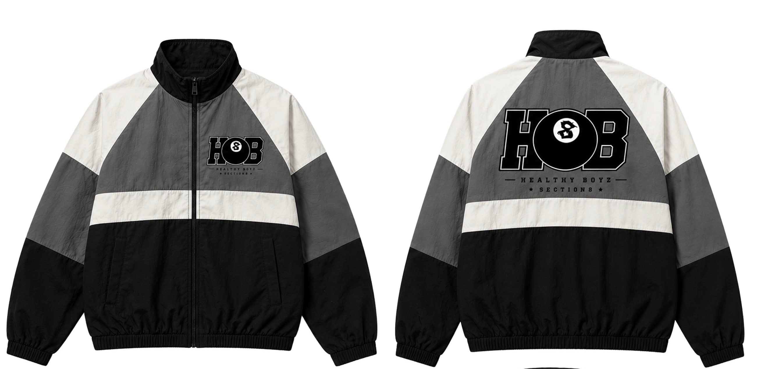 HEALTHY BOYZ X SECTION8 (nylon track jacket)