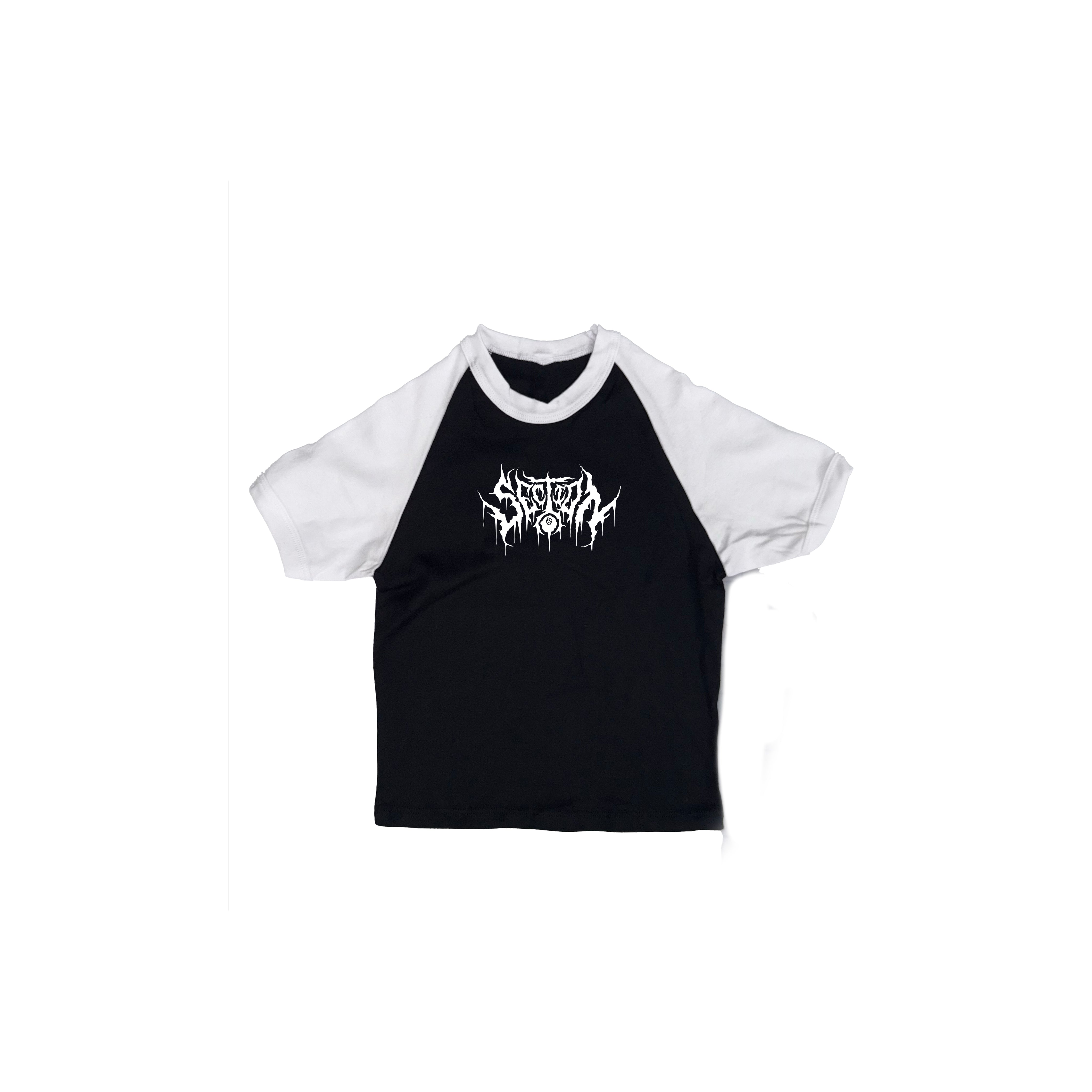 section8 Drip logo (black baby tee crop top)