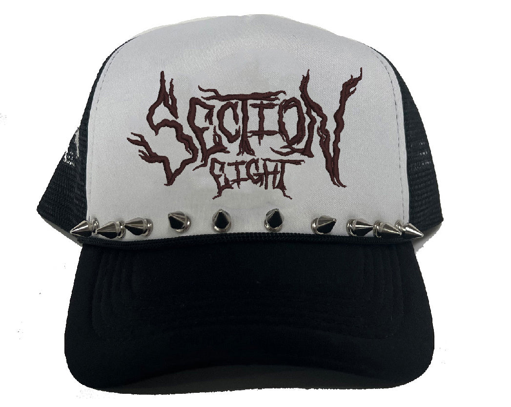 Section Eight Spike Trucker Hat (white/black)