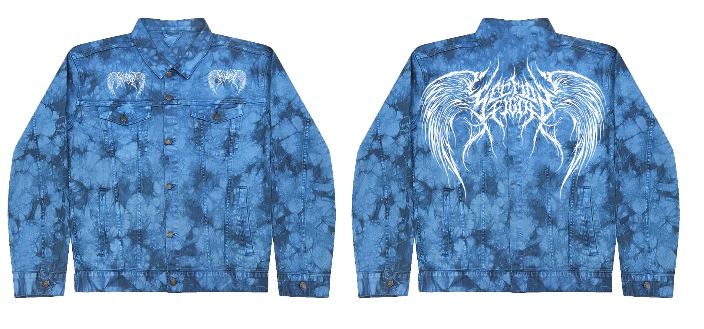 LIKE TO SIN (blue acid wash denim jacket)
