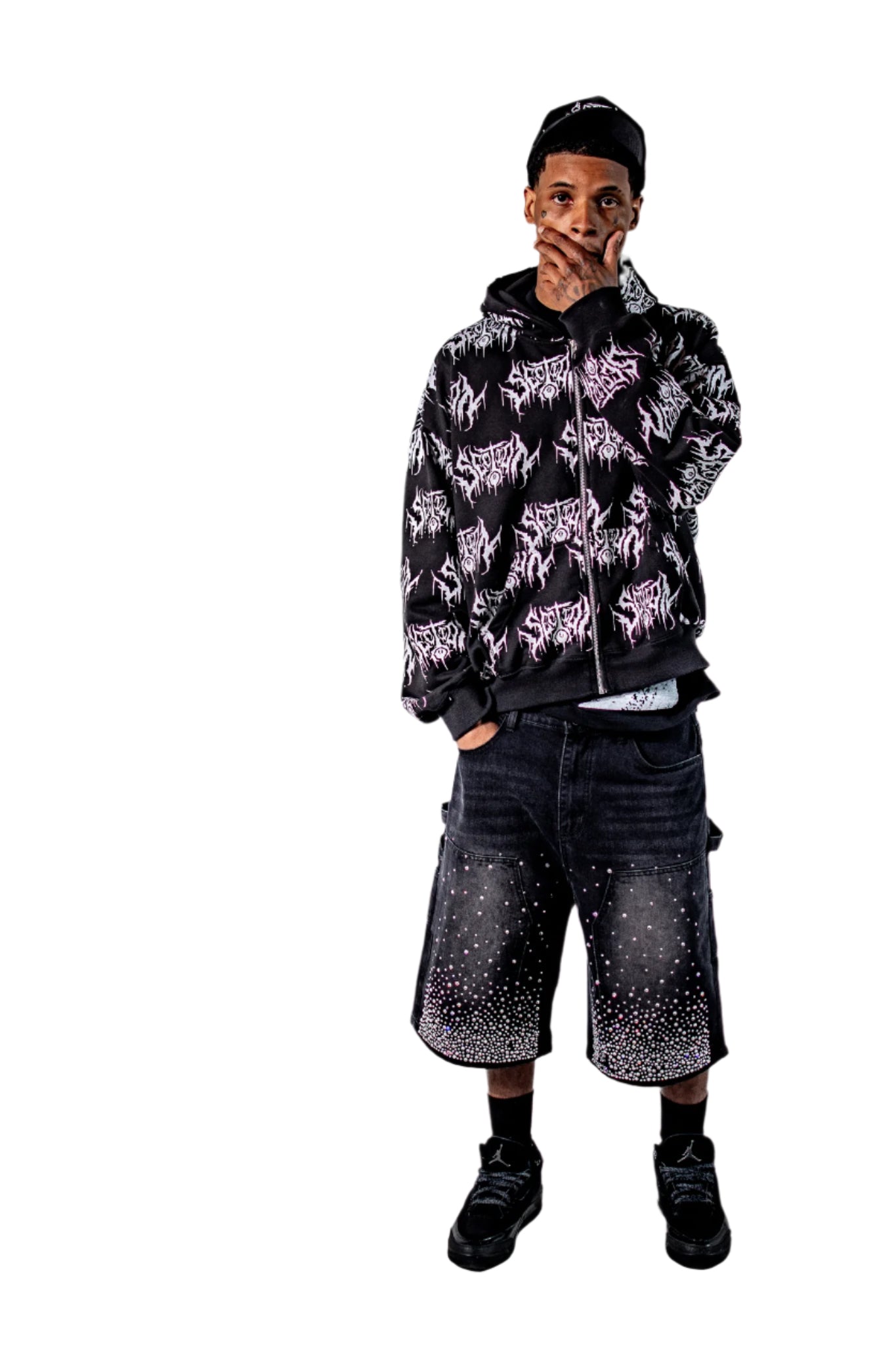 SECTION8 DRIP LOGO ALL OVER PRINT ZIP-UP