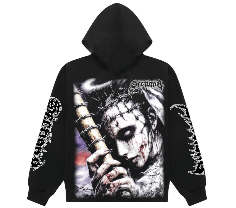 The Girl with the Barbed Wire Hair (black hoodie)