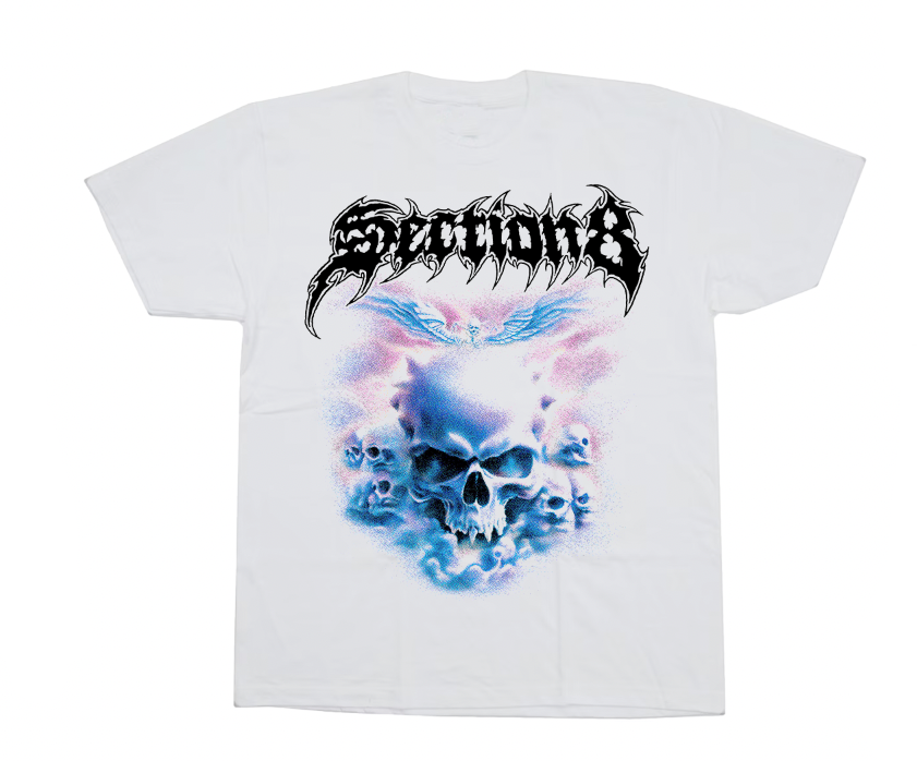 SKULL CLOUDS (white shirt)