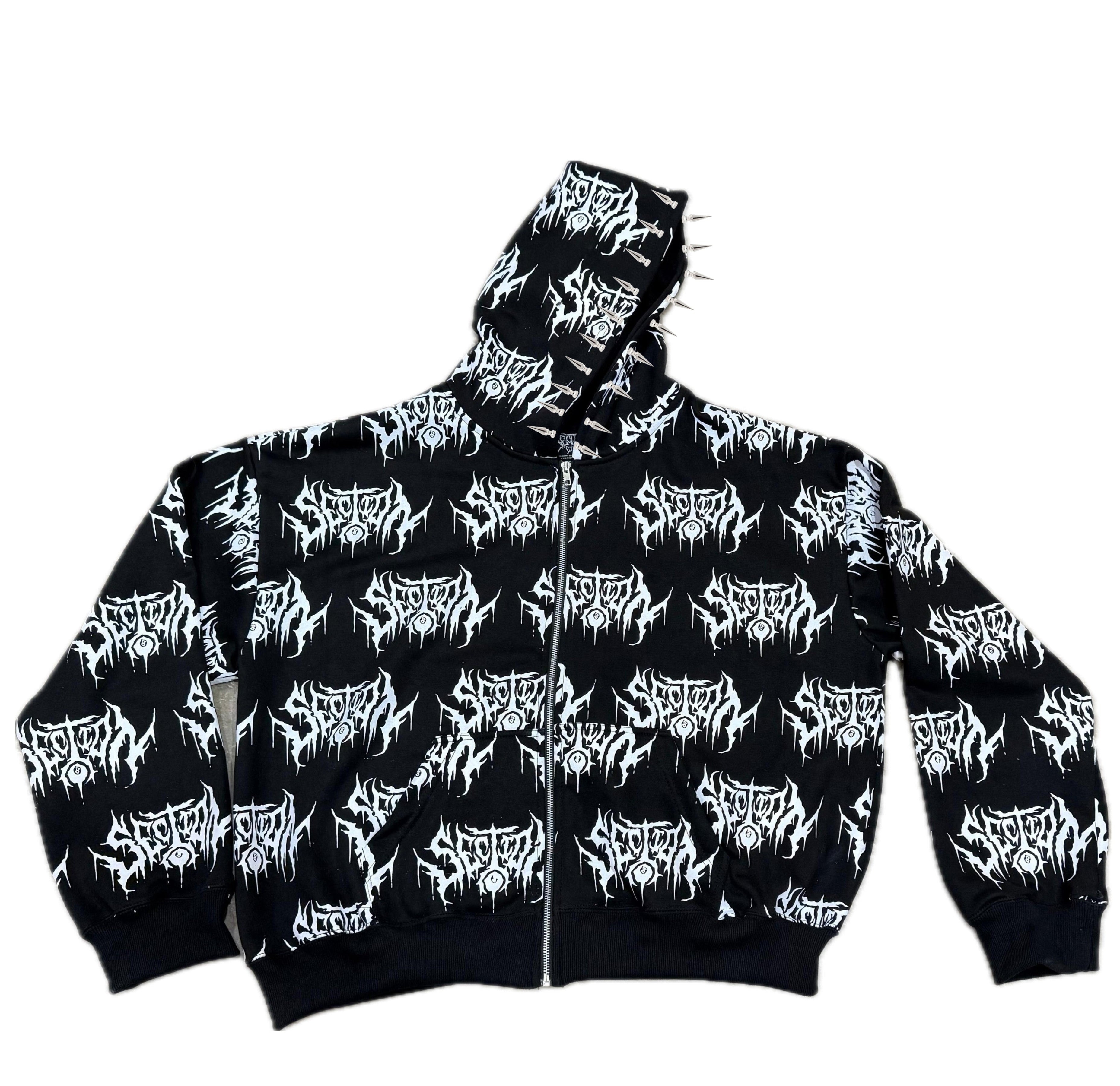 SECTION8 DRIP LOGO ALL OVER PRINT SPIKE ZIP-UP