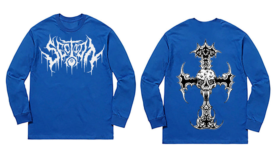 DEATH CROSS (blue long sleeve)