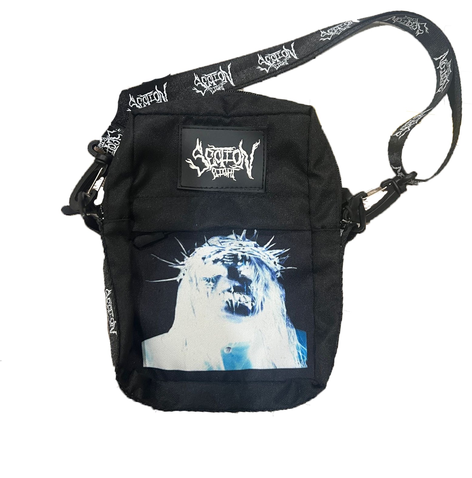 SINNER WELCOME (black crossbody shoulder bag)