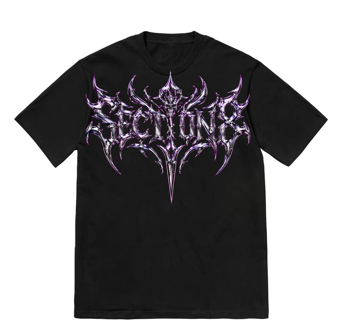 SKULL CHROME SECTION8 LOGO (black shirt)