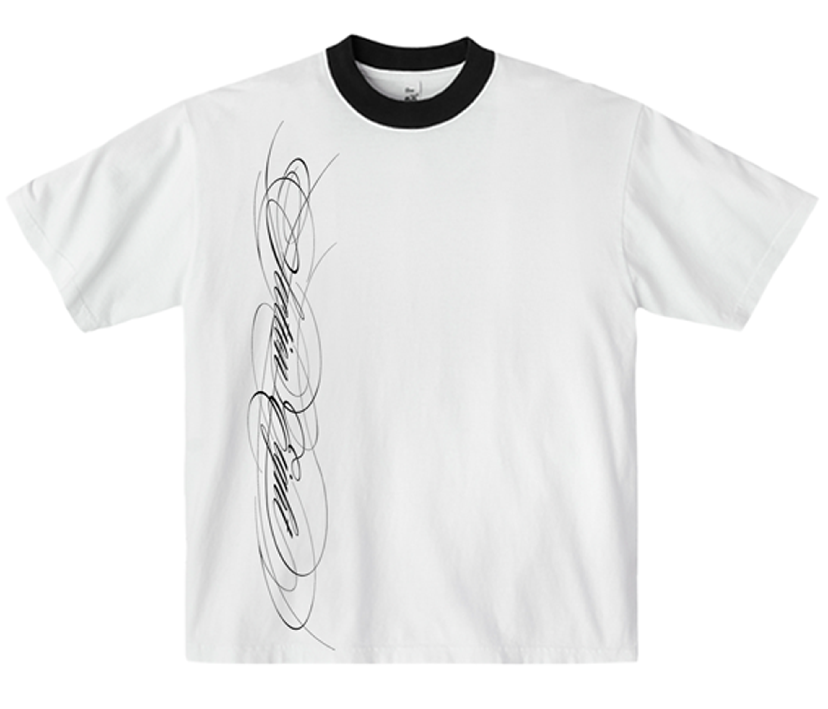 CURSIVE (ringer white shirt)