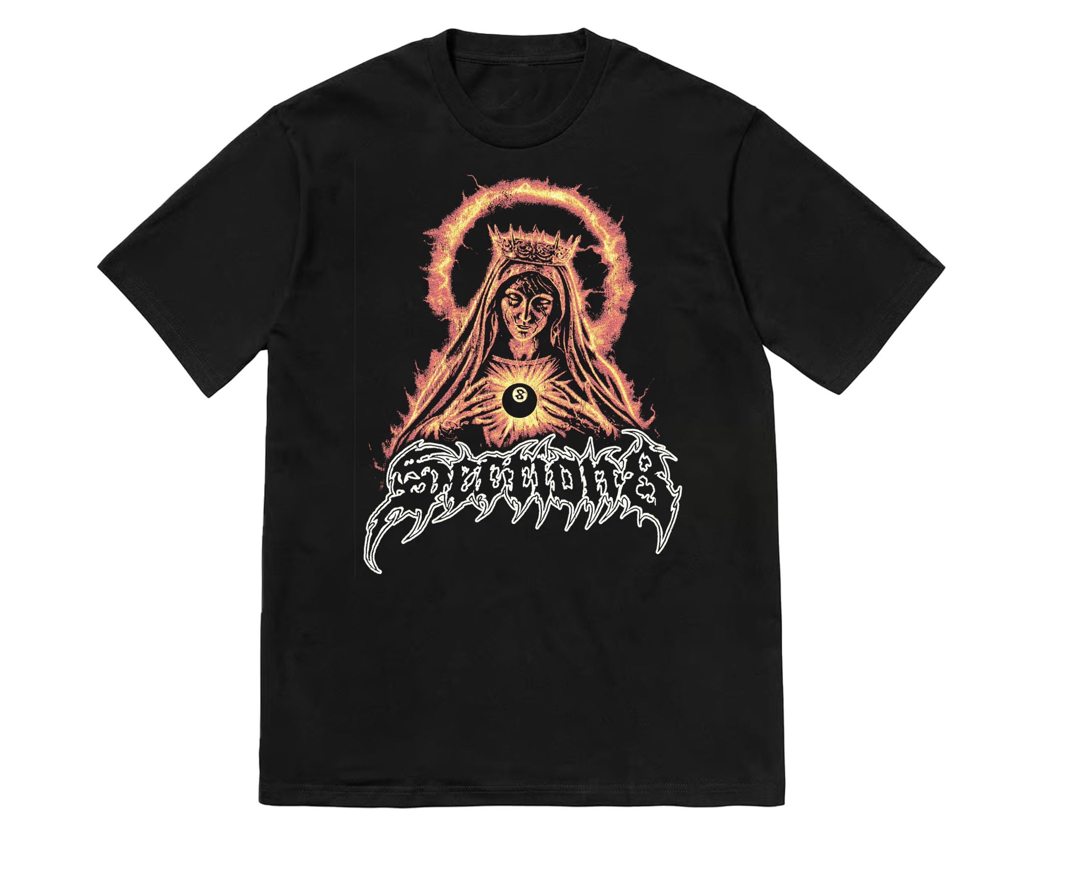 Virgin Mary protect me (Black shirt)