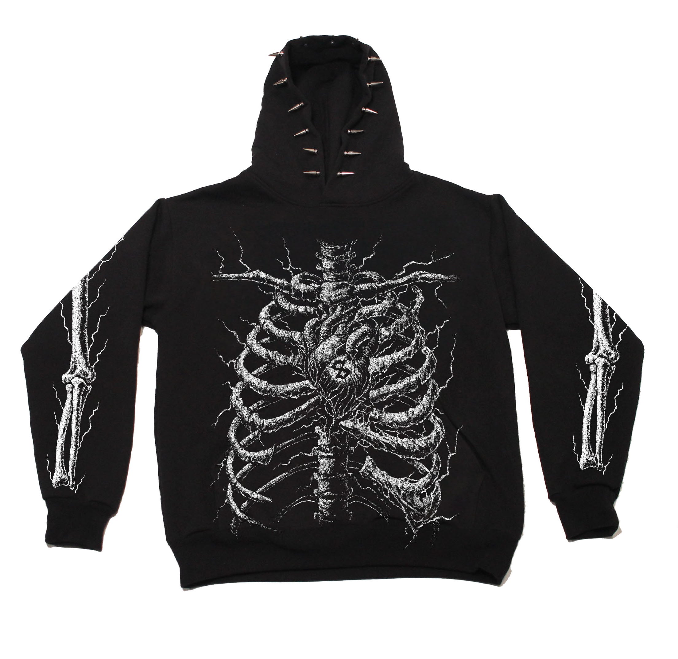 DEAD INSIDE (black spike hoodie)
