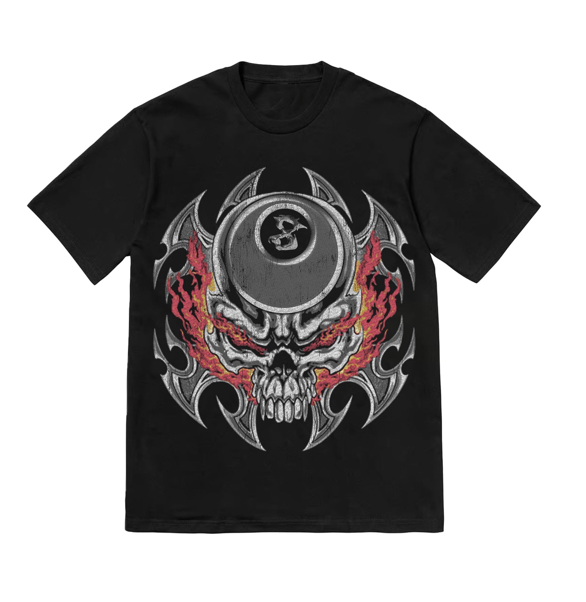 Y2K Flam Skull (Black shirt)