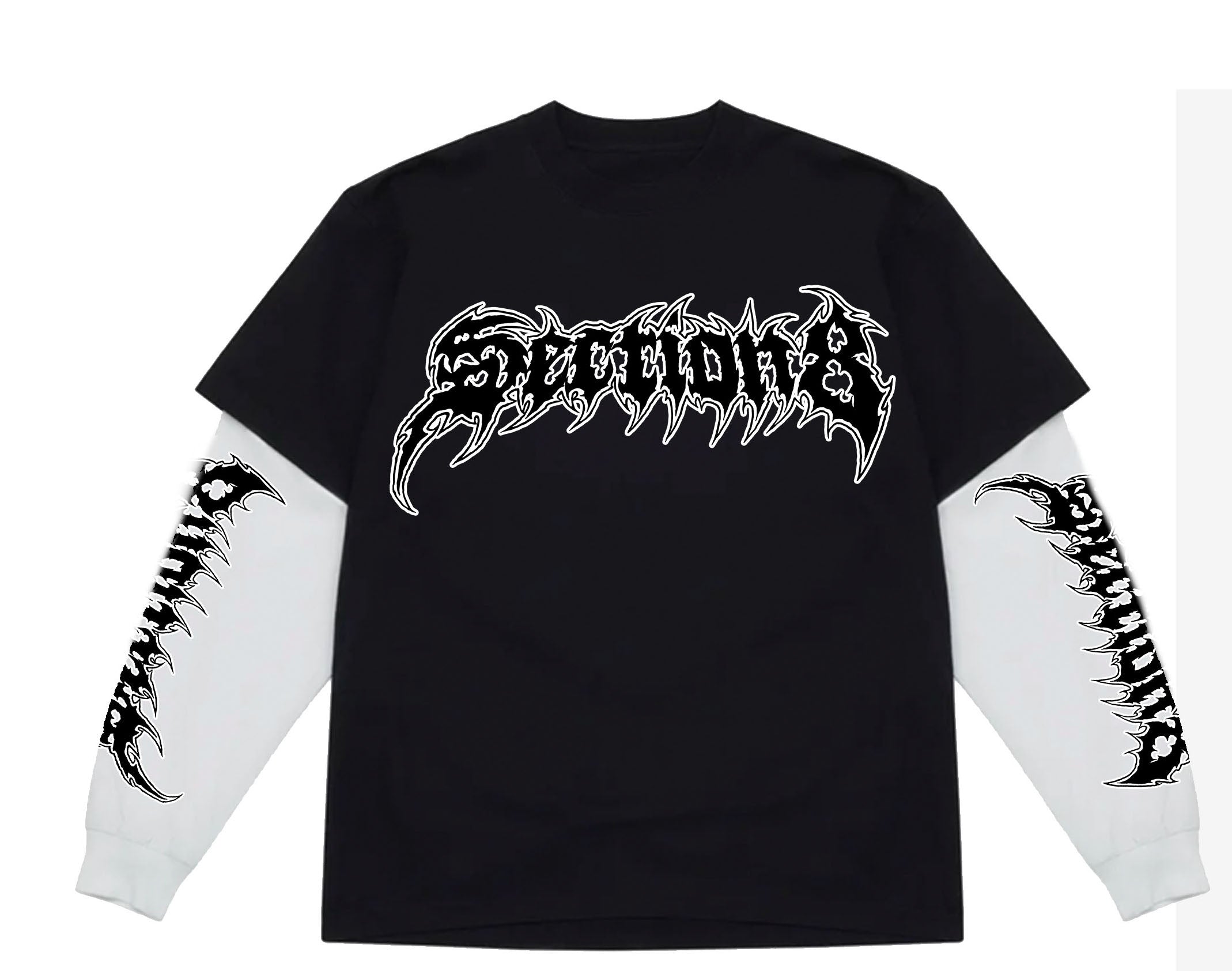 (black/white 2 tone  long sleeve)