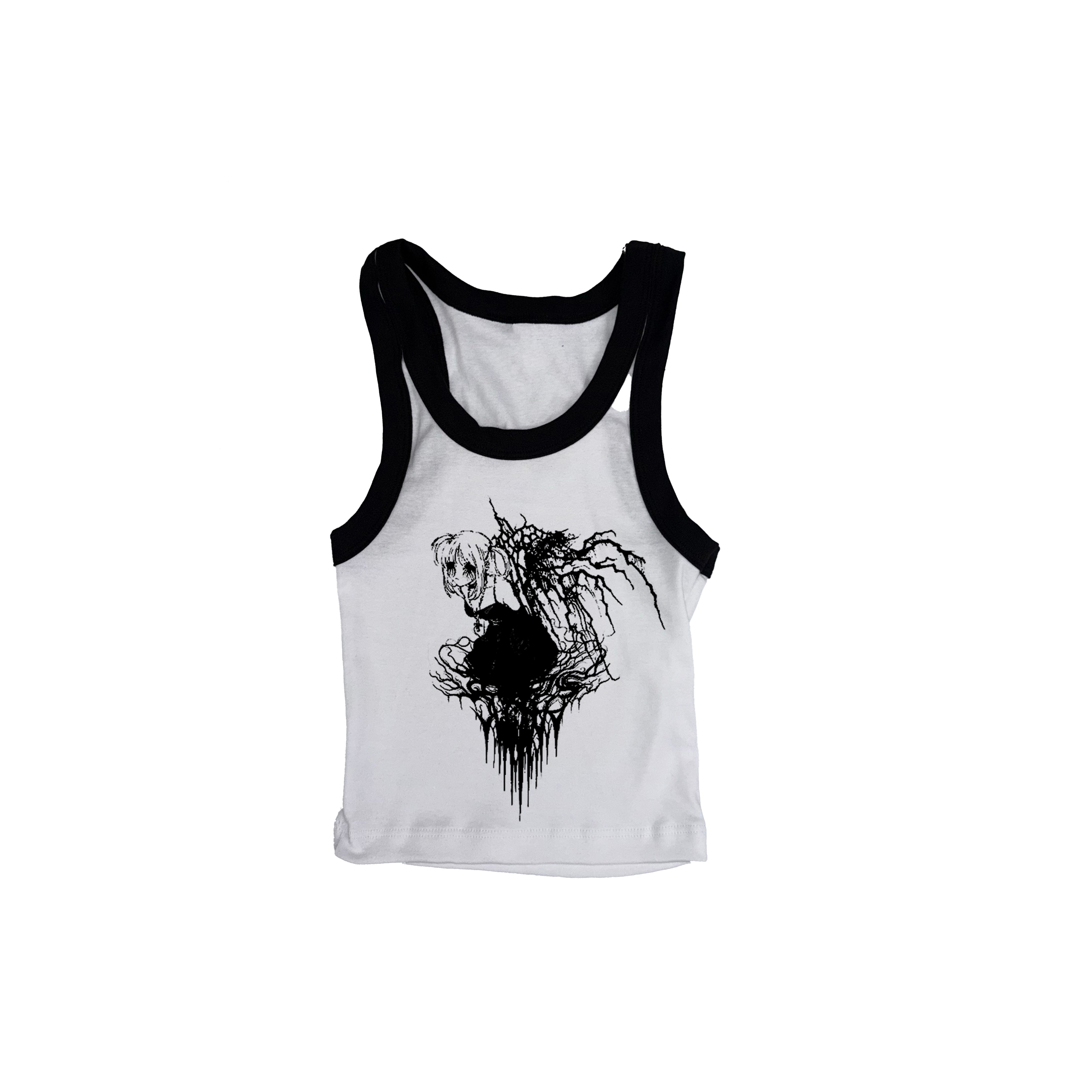Misa (white sporty tee crop top)