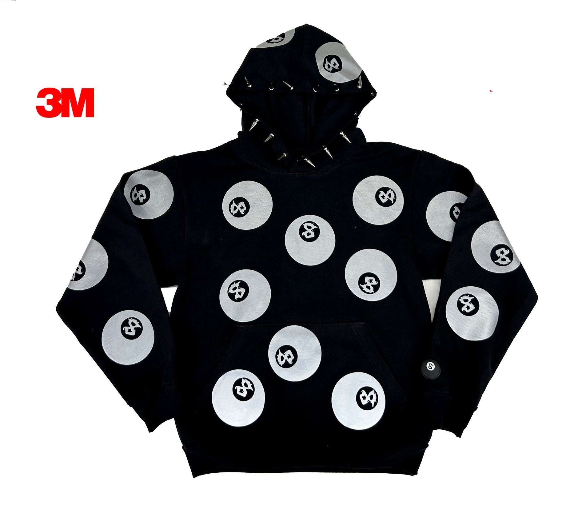 3M 8ball All over  (Spike HOODIE)