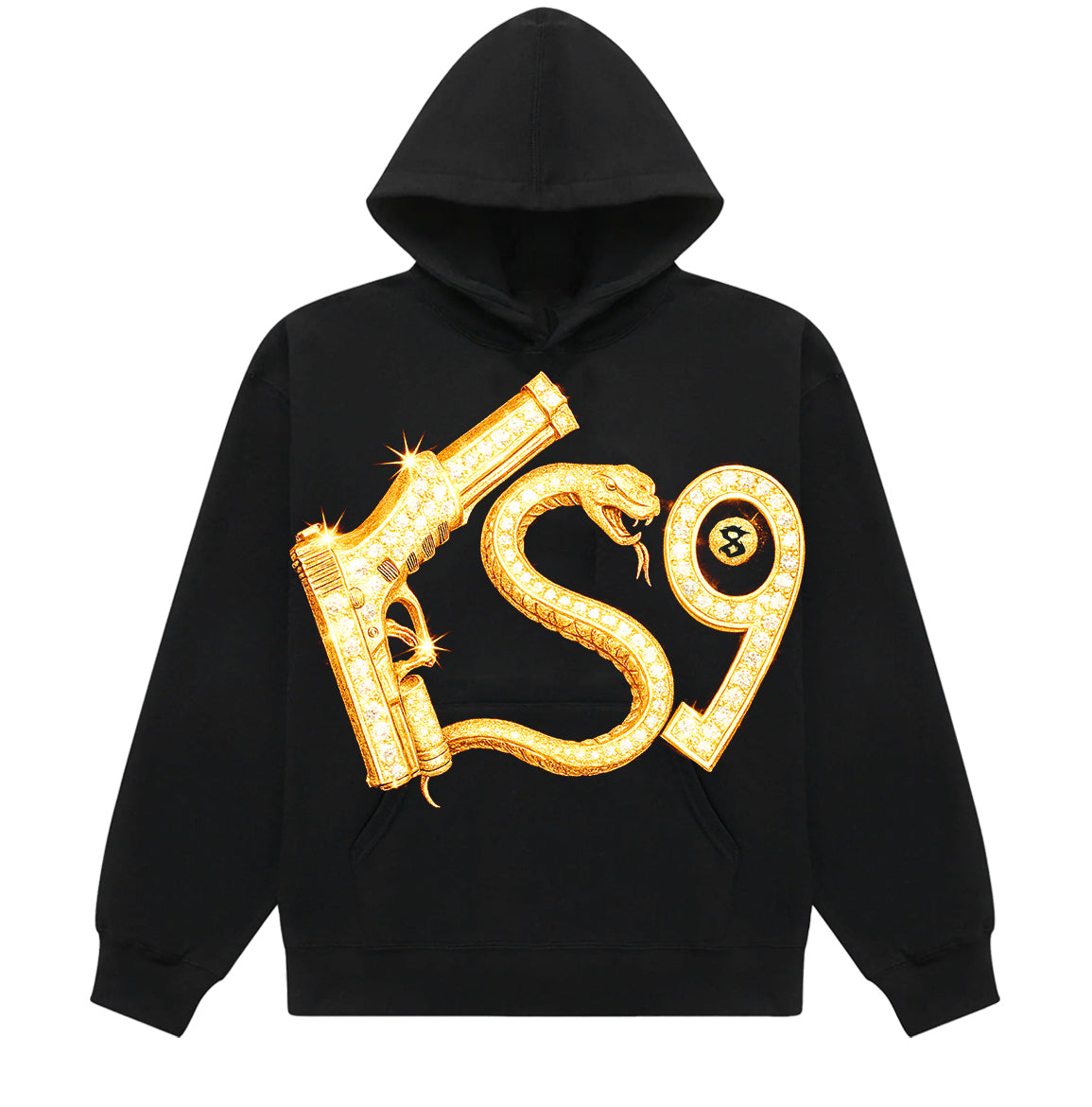 GOLD RSG LOGO (black hoodie)