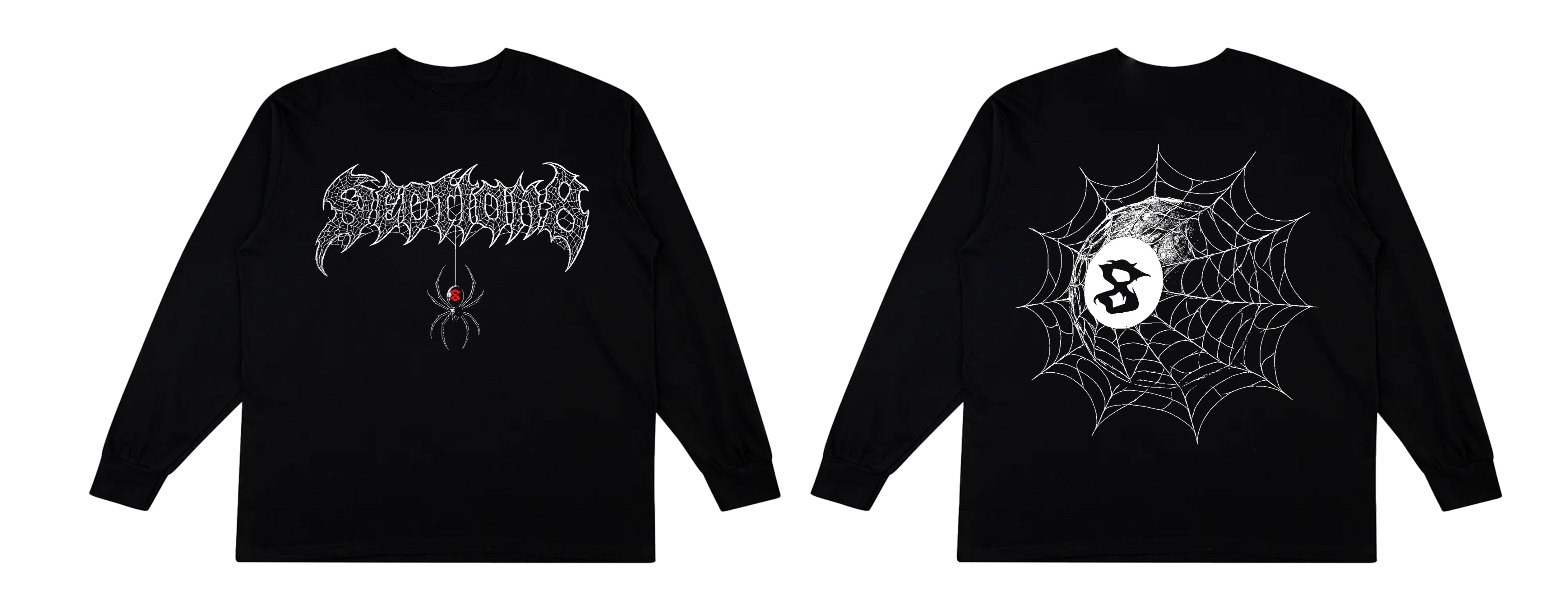 Spider Web (black long sleeve)