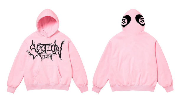 SECTION EIGHT HEART LOGO (pink hoodie) – SECTION8la