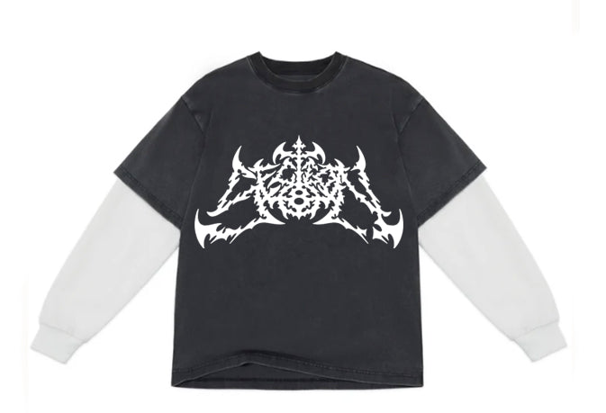 S8 DEATH METAL grey/white sleeves