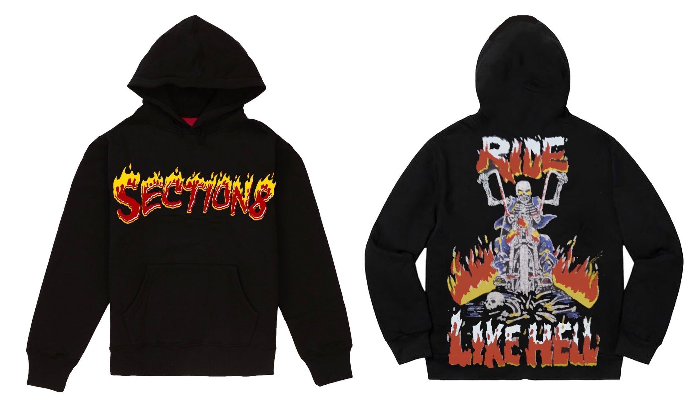 Ride Like Hell (black hoodie) – SECTION8la